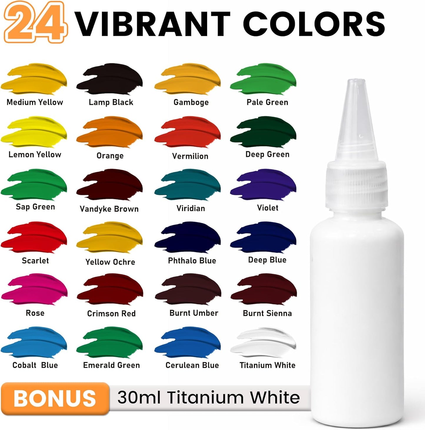 MISUMISO 53-Piece Acrylic Paint Set for Beginners –  24 Colors Kit with Canvas Panels, Easel, Brushes & Apron